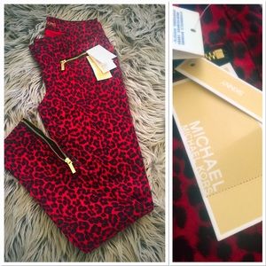 Authentic Michael kors red and black pant...SOLD