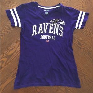 Baltimore Ravens Purple V-neck t-shirt