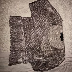 Long sleeve crop top in rose gold/ gold