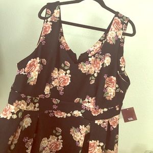 Black floral dress