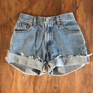 High Rise Jean Shorts