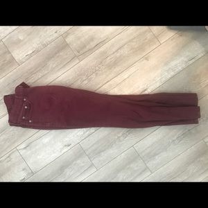 Red Pac Sun skinny jeans