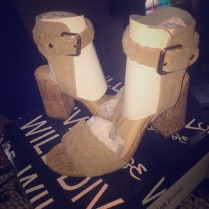 Taupe sandals NEVER WORN