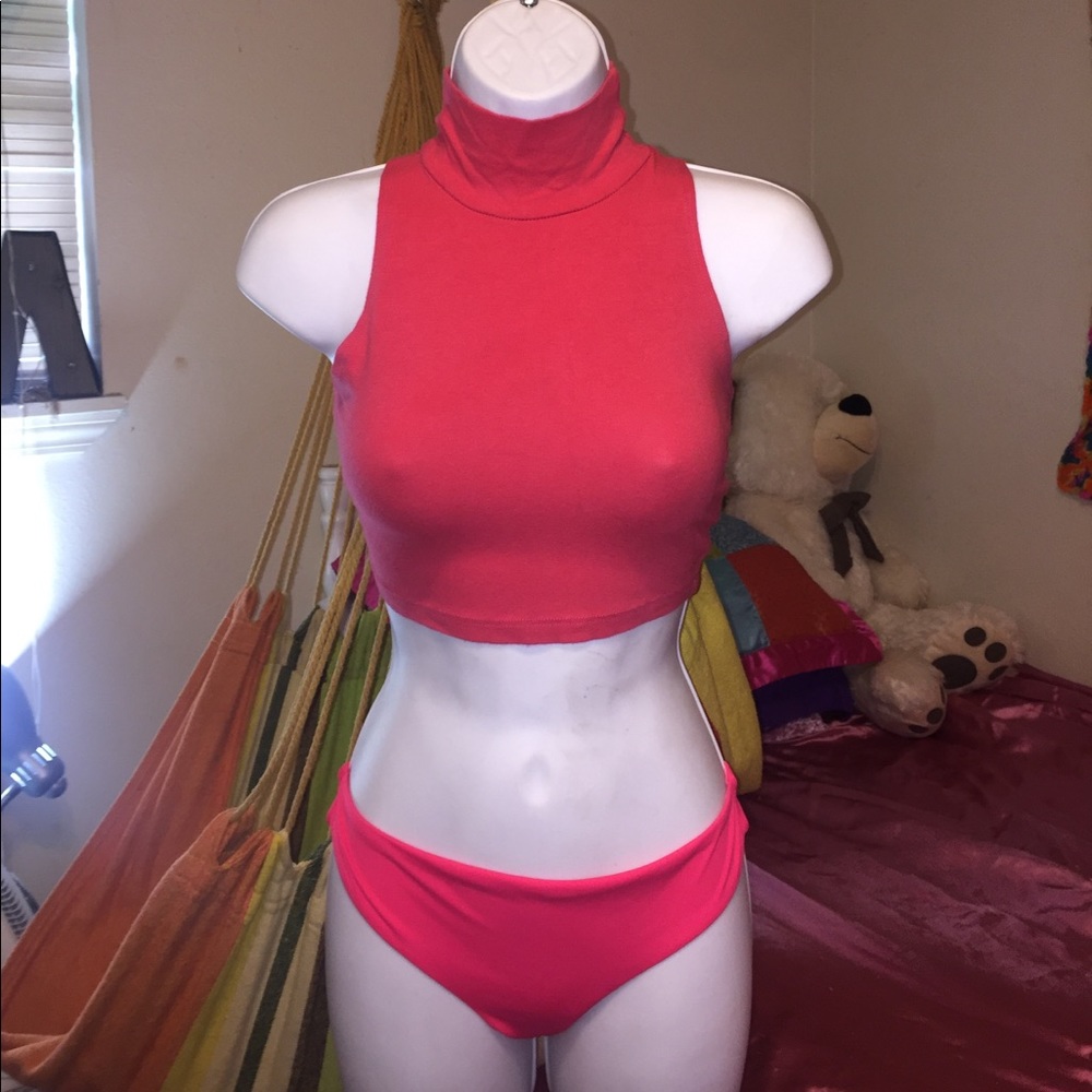Faded red crop top