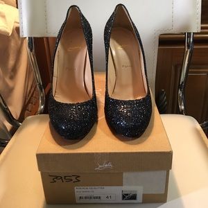 CHRISTIAN LOUBOUTIN GLITTER PUMPS