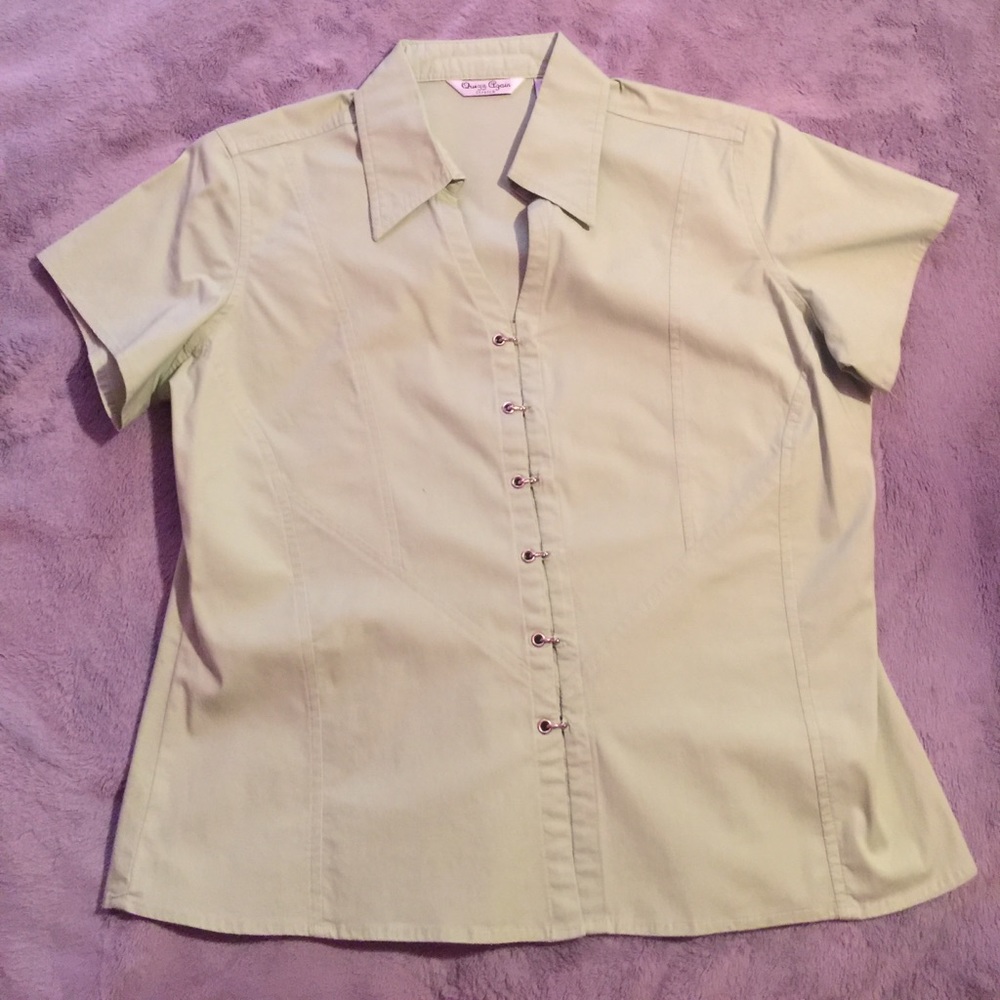 Stretch Short Sleeve Green Shirt