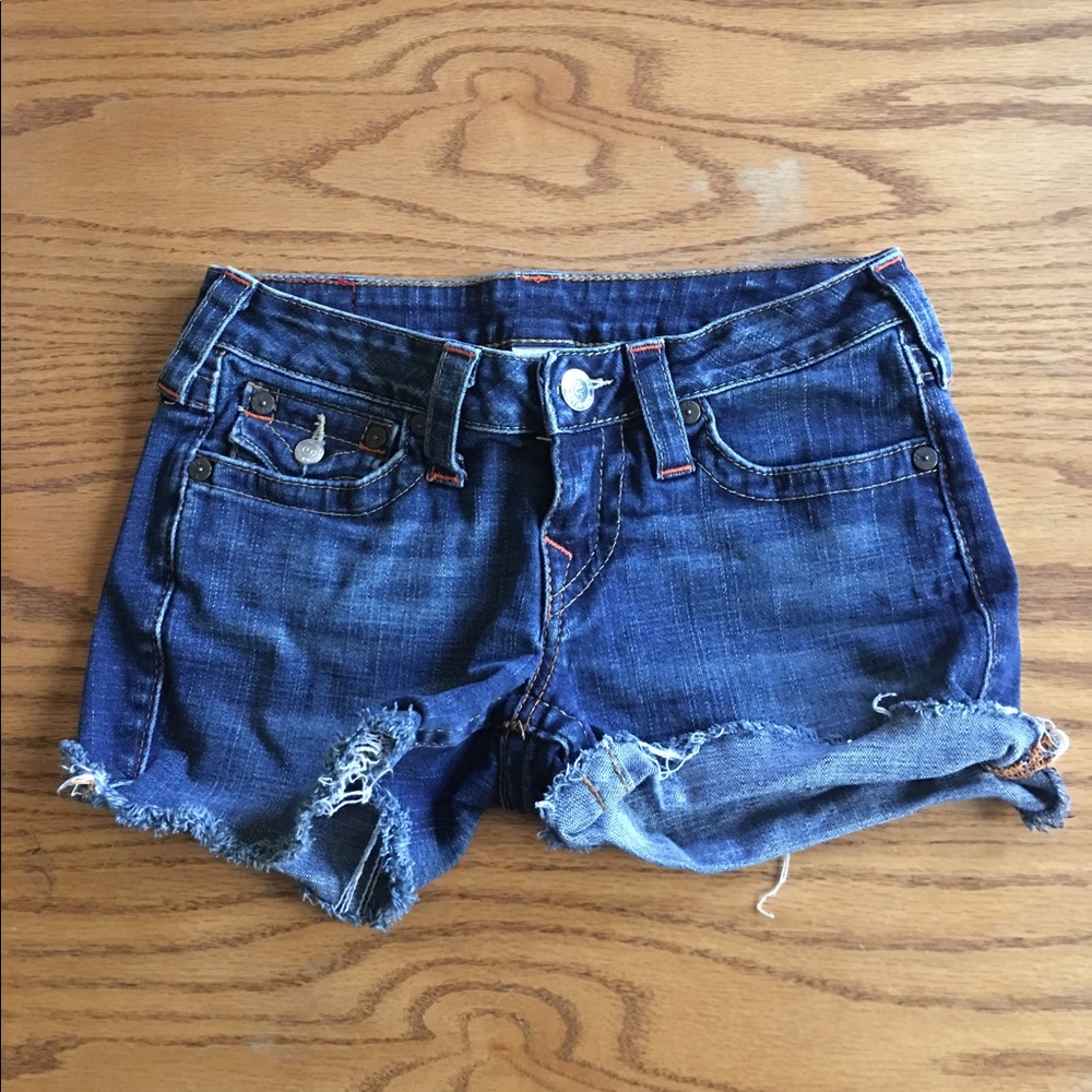 True religion cut shorts
