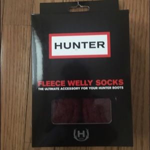 Brand New Hunter Fleece Cable Knit Welly Socks