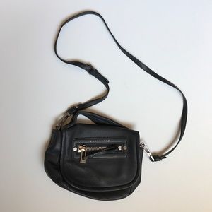 Sanctuary black leather cross body bag