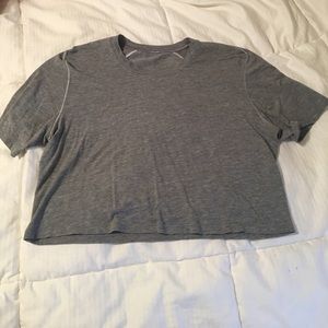 Lululemon grey crop top size 8
