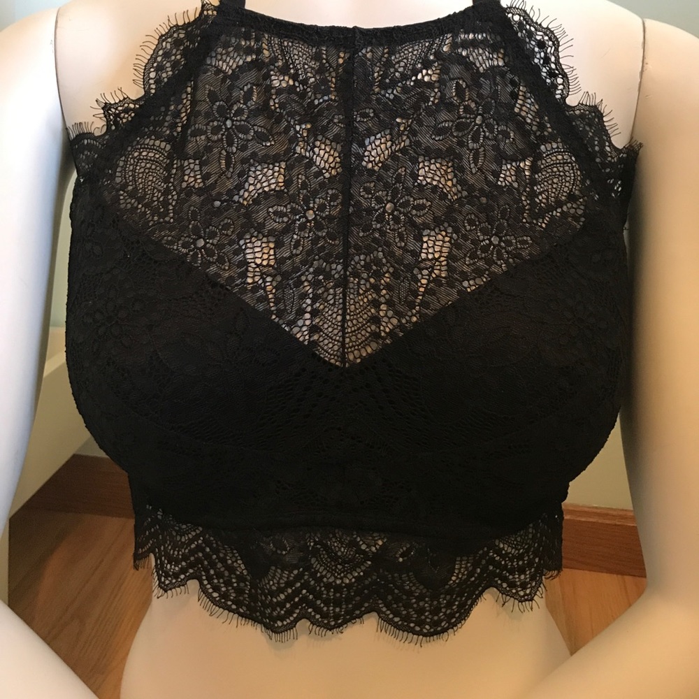 VS black lace bralette size L