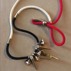 nOir x l.a.m.b. Spike and rhinestone necklace