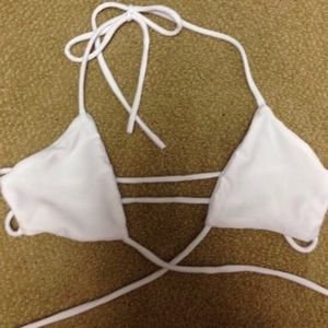 White tie bikini top