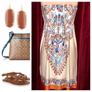 Strapless Jewel-tone Summer Dress