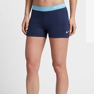 Nike pro dri fit shorts orange and blue L