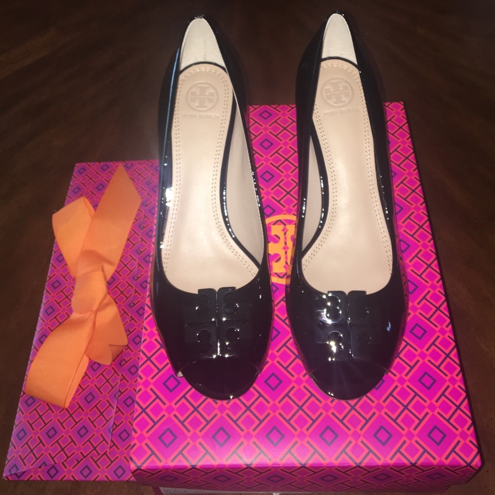Tory Burch Lowell Peep-Toe wedge :)