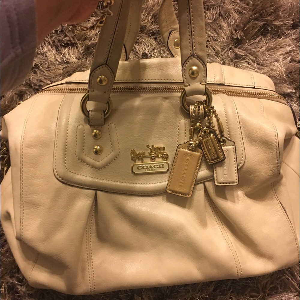 Leather Coach hand bag