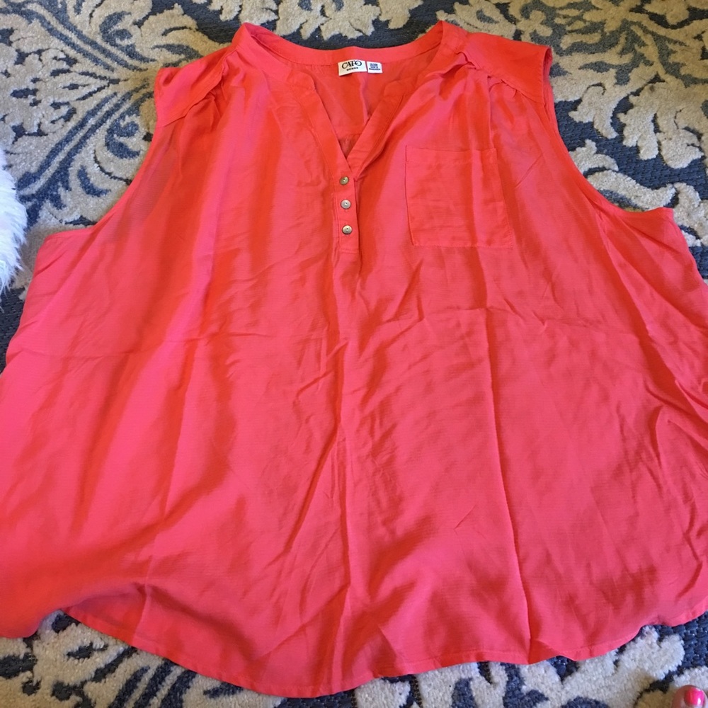 26/28 Cato sleeves orange blouse NEVER WORN