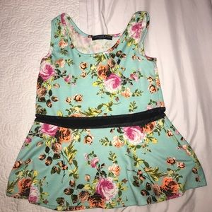 Sleeveless peplum Fashion Top
