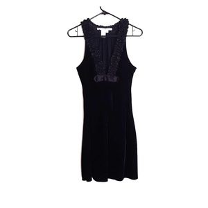 Max Studio Balck velvet feel straight dress