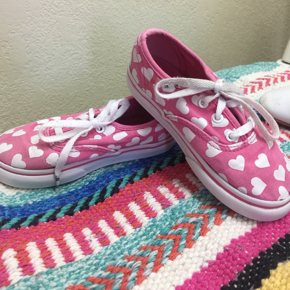 Vans pink with hearts