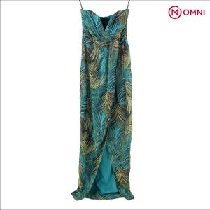 TFNC Layla Dress in Tropical Green