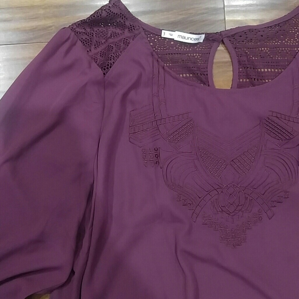 Plum Chiffon blouse
