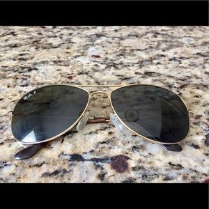 Ray-Ban Polarized Cockpit Sunglasses w/ Case