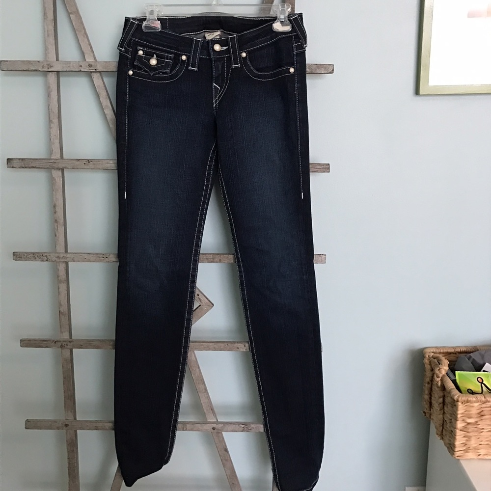True Religion Pearl Button Skinny Jeans Size 26