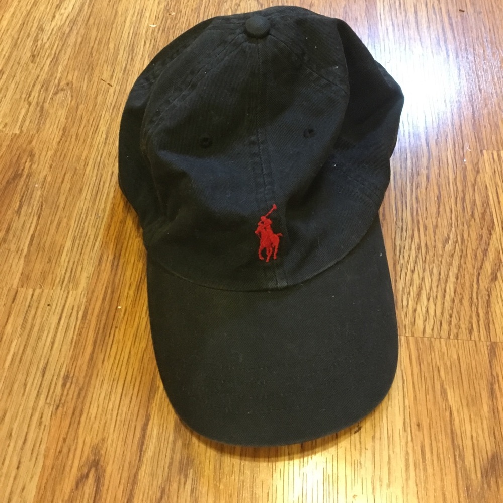 Black polo hat