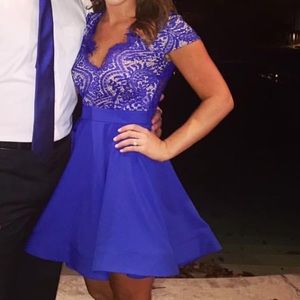 Royal blue cocktail dress