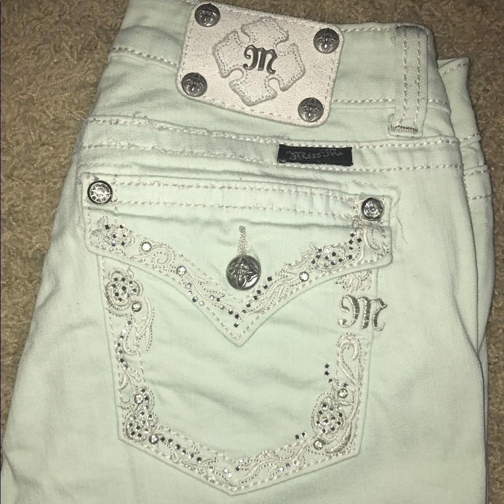 Miss Me Mint Skinny Jeans