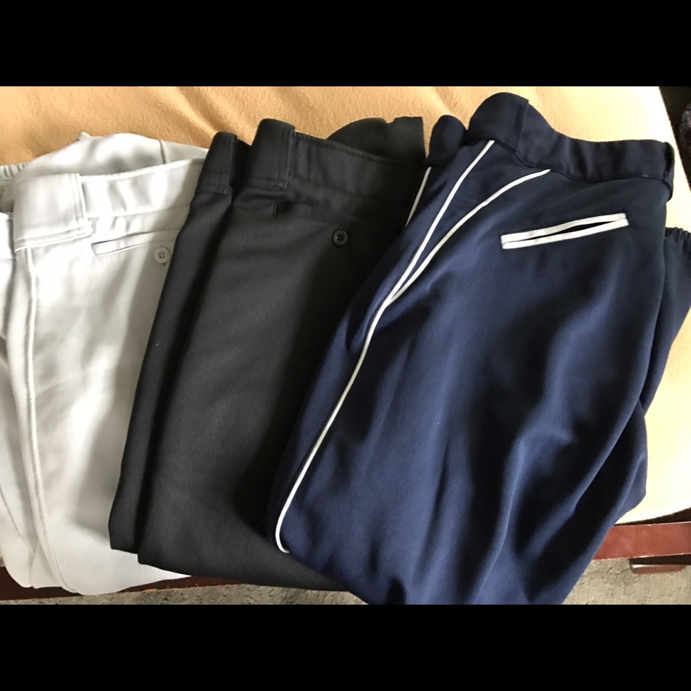 3 pairs of softball pants.