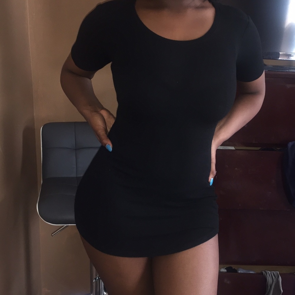 Black mini dress