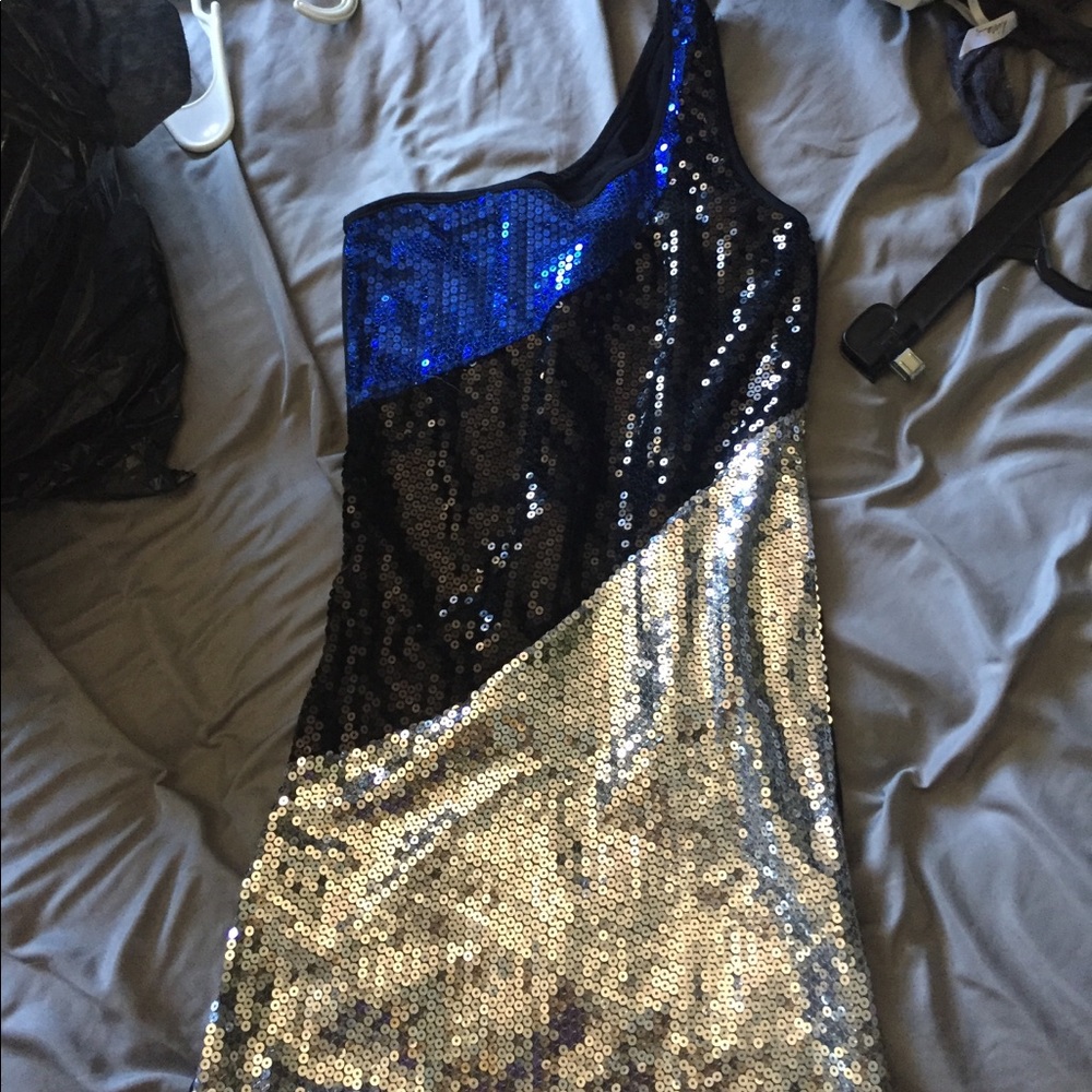 Sequin one strap dress