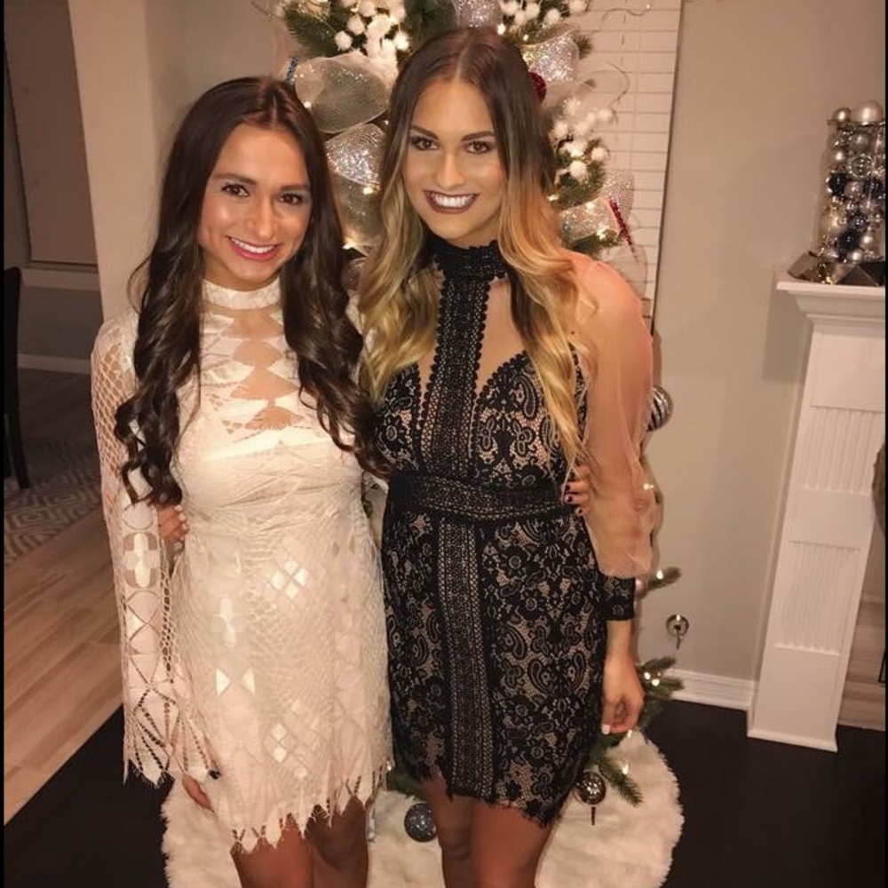 Medium black lace dress, worn 1 time.