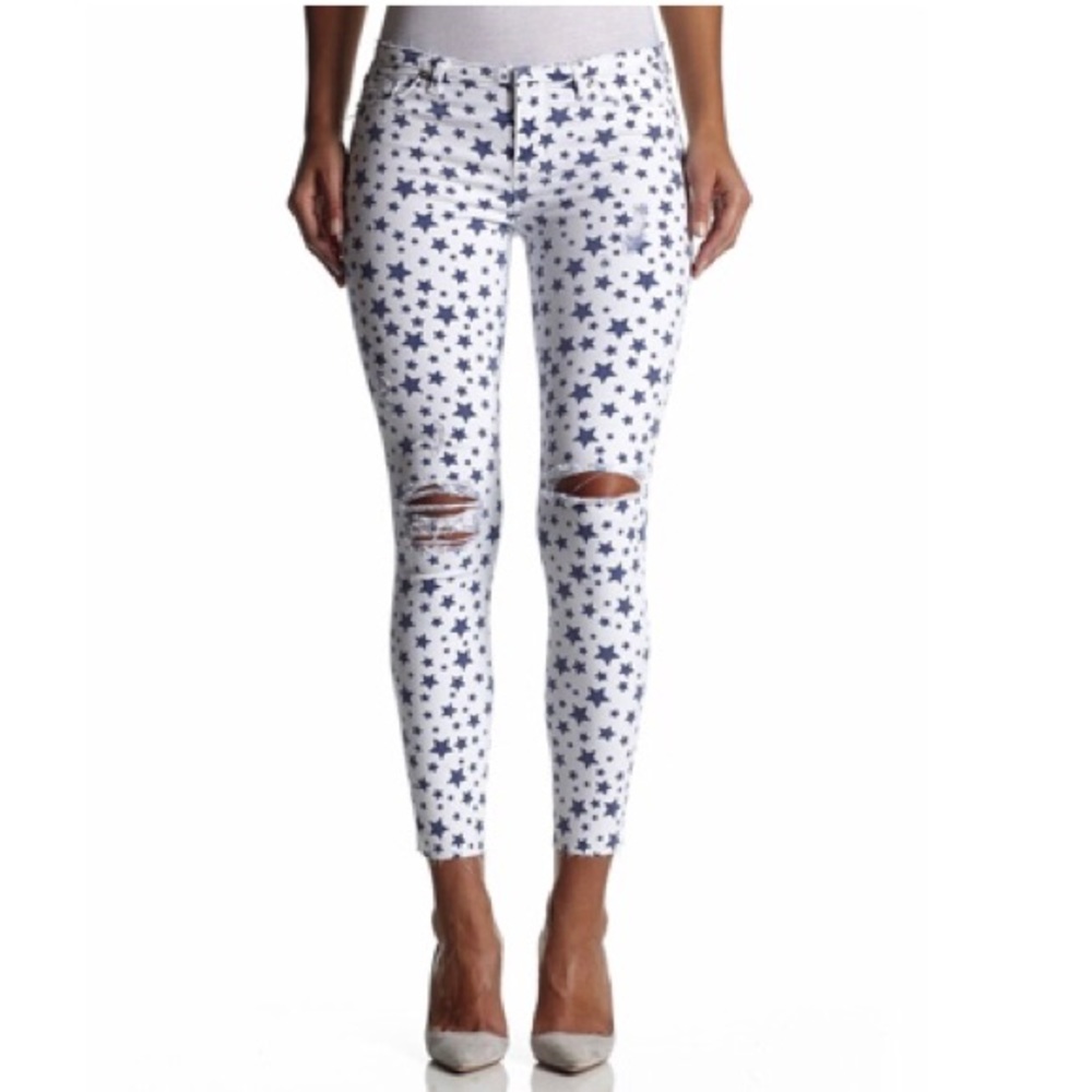 Hudson Jeans Krista Super Skinny Crop in Glimmer