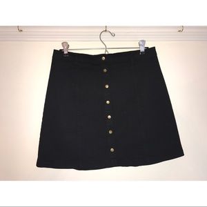 Black Mini Skater Skirt