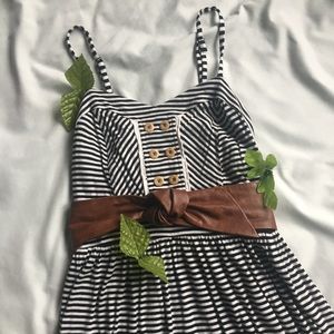 Striped Button Front Summer Dress