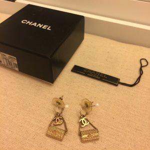 Authentic Rare 2.55 Vintage Chanel dangle earrings