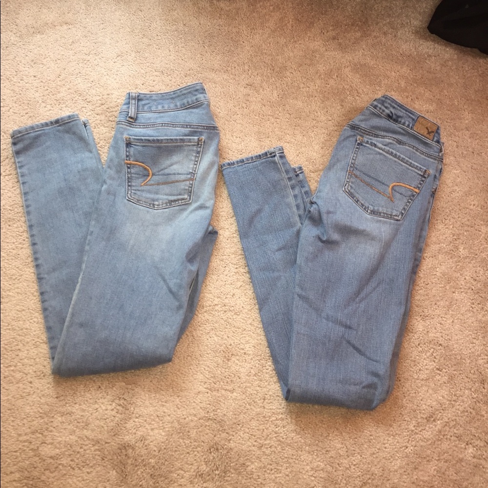American Eagle Light Wash Jeggings