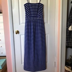Vineyard Vines striped strapless maxi dress