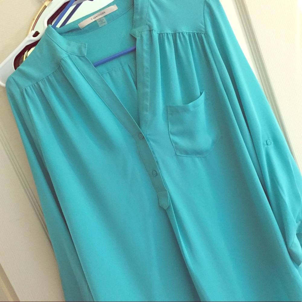 Teal blouse