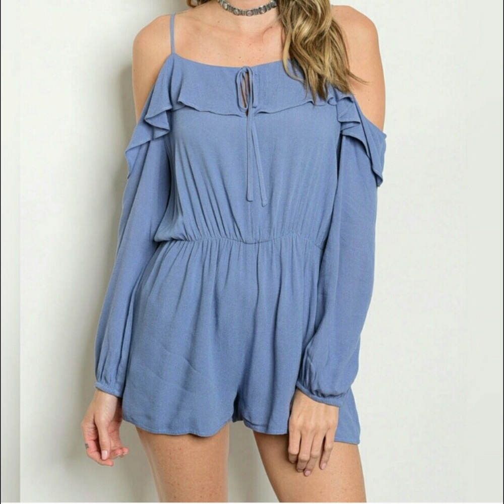 Cold shoulder romper