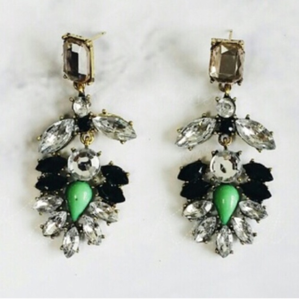 Jewelry | Green gorgeous chandelier earrings - Picture 1 of 5