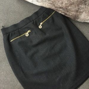 Vintage Wool Chanel Mini w/Logo Zippers