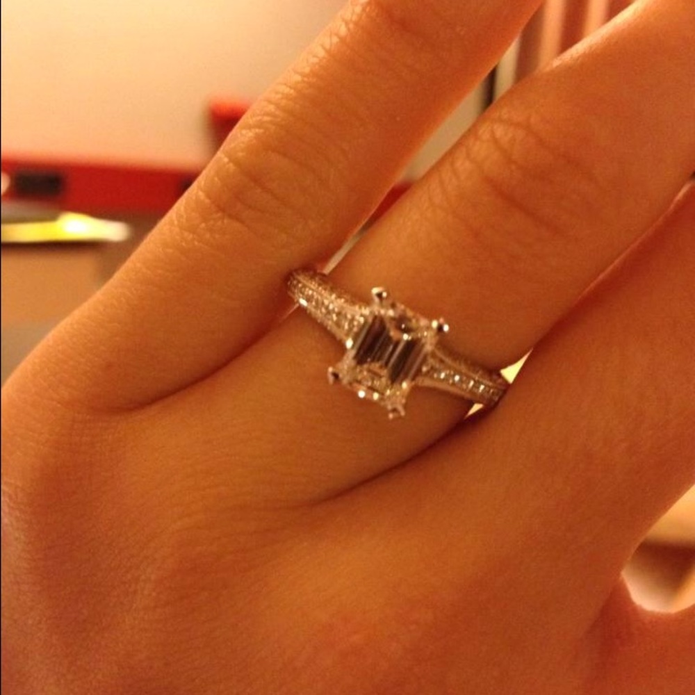 Tacori 4.5 platinum crescent setting only