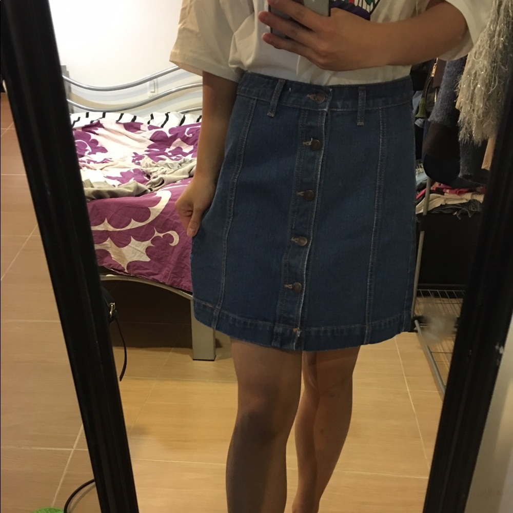 Denim A line skirt