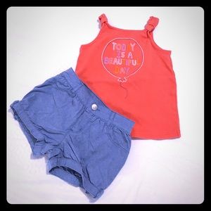 🎈 Gymboree girls shirt/shorts bundle 🎈