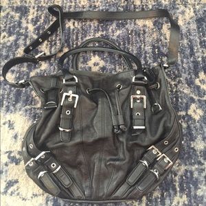 Michael Kors Black Bucket Bag w/ Lots of Hardware